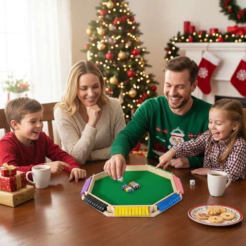 Flipping Board Set with 16 Unique Dices for Sensory and Imagination Games Role Playing Props Family Party Game
