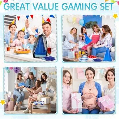 37 Pcs 3 in 1 Carnival Ring Toss Game Set Soft Plastic Cones Bean Bags Ring Toss Game with Mesh Bag for Baby Shower Birthday Carnival Classroom Indoor Outdoor Yard Supplies
