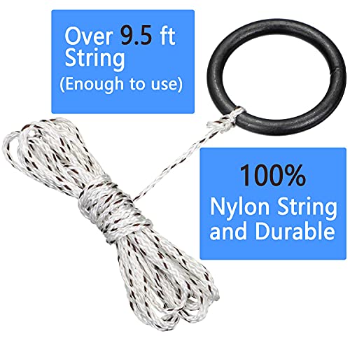 WHQXFDZ 2 Set Hook and Ring Toss Game Hardware Set,Include Nylon String,Mounting Screws,Ring and Iron Hook for DIY Indoor or Outdoor Family Fun(2set)