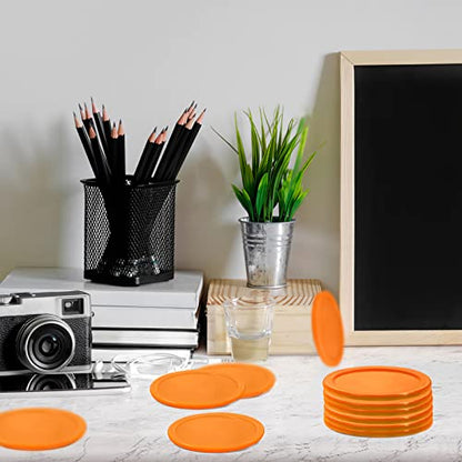 Coopay 12 Pieces Home Air Hockey Pucks 2.5 Inch Heavy Replacement Pucks for Game Tables Equipment Accessories, 12 Grams - color: Orange