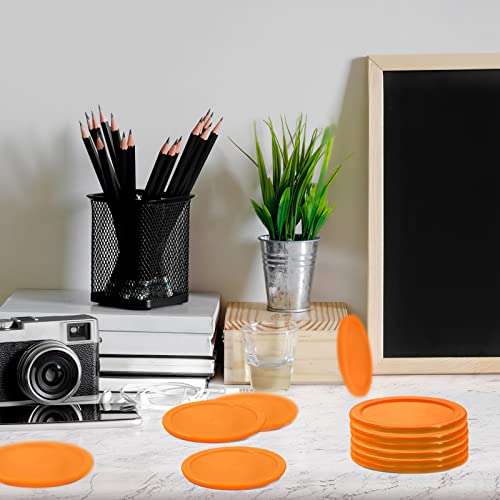 Coopay 12 Pieces Home Air Hockey Pucks 2.5 Inch Heavy Replacement Pucks for Game Tables Equipment Accessories, 12 Grams - color: Orange