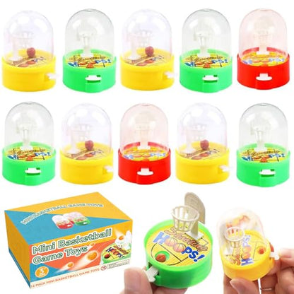 NEEW 12 Pack Mini Finger Basketball Shooting Game, Party Favors Basketball Party Decorations Mini Handheld Desktop Table Classroom Rewards, Carnival Prizes for Kids