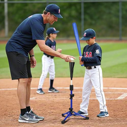 BaseGoal Baseball Tee for Kids,Youth Stand Set,Teeball Set,Youth Baseball,Softball Batting Tee Set,Easy Adjustable Height - style: Blue-b