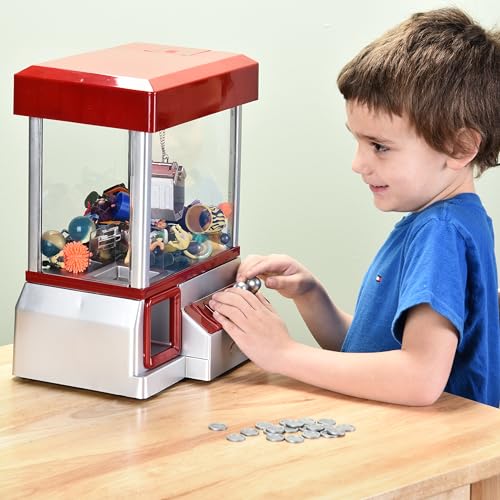 Etna Electronic Mini Claw Machine for Kids, Mini Candy Prize Dispenser Arcade Game with Sound, 30 Tokens, 10" x 7.90" x 13.5"