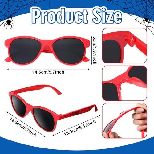 48 Pcs Spider Theme Inflatable Beach Balls with Glasses Summer Pool Party Favors 10 Inch Spider Web Inflatable Ball Birthday Graduation Decorations End of Year Party Gift Supplies - style: Spider