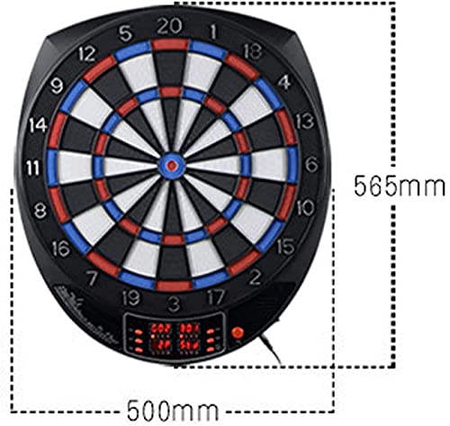Electronic Dart Board, Electronic Dart Board, Electronic Dartboard, Soft Tip Dartboard Set LED Display Scoreboard, 6 Darts 24 Tips for 8 Players, Battery Supply