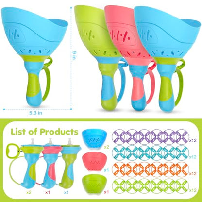 Outdoor Toys for Kids Ages 4-8, 4 Packs Flying Catching Game, Outside Manual Capture Chasing Toys for Ages 3-7, Fun Family Games for Boys Girls Ages 2 3 4 5 6