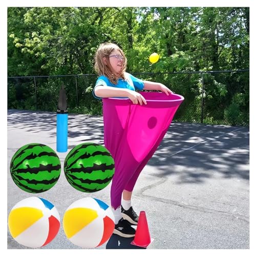 Granny Pants Yard Game with Balls Freaky Wonder Pant Giant Back Yard Outdoor Toss and Catch Ball Game Adults Family Garden Lawn Backyard Play Fun Games Summer Beach Party Camping Activities - color: Red
