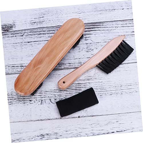 GANAZONO Billiard Accessories Pool Table Brush Set Snooker Cleaner Rail Brush Soft Bristles Wood Handle Dust Removal Tool