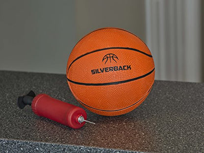 Silverback 23" LED Light-Up Over the Door Mini Basketball Hoop Includes Mini Basketball and Air Pump , Black - color: Black 23"