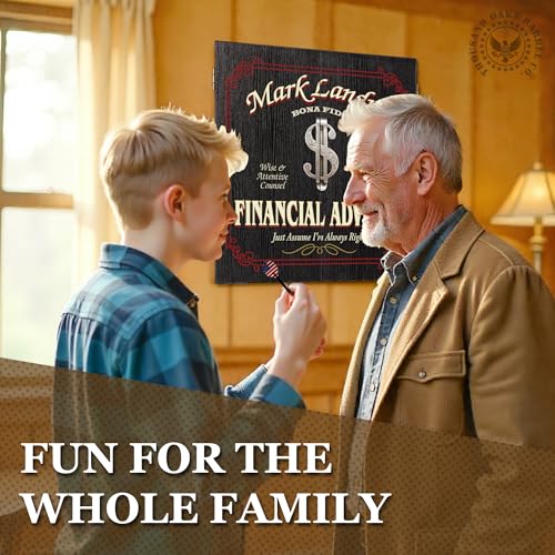 THOUSAND OAKS BARREL Personalized Financial Advisor Dart Board Cabinet Set - Imprinted Dart Board Cabinet for Office - Scoreboard, 6 Steel Tip Darts, Chalk, and Eraser (21.5" x 21" x 2.125") - style: Financial Advisor Dartboard & Cabinet Set