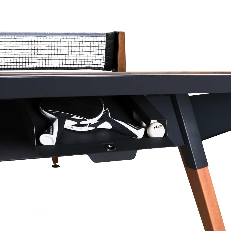 CORNILLEAU - Origin Outdoor Table - Design Ping-Pong Table - Made in France - Convertible - Black