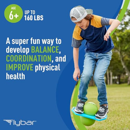 Flybar LED Pogo Trick Ball for Kids Balance Bounce Board w/Anti-Slip Deck - color: Robot