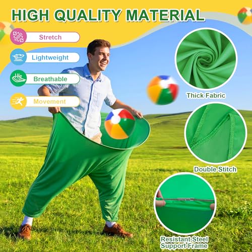 Granny Pants Yard Game, Outdoor Game with Bouncy Ball and Air Pump, Team Relay Family Reunion Party Field Game - size: Adult-2Pcs