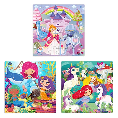 QUOKKA Magnetic Puzzles for Kids Ages 4-6 – 36 Pieces Sudoku Toddler Puzzles Ages 2-4 – Travel Games for Kids 3-5 – Princess Unicorn Mermaid Toddler Travel Toys – Car Airplane Road Trip Games - style: 1. PRINCESS 36 PCS