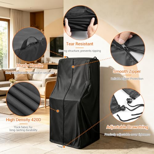 Arcade Machine Cover, Heavy-Duty Waterproof Protection for Pinball & Arcade Cabinets, Fits Most Standard Home Game Machines - size: 31"L x 22"W x 66"H
