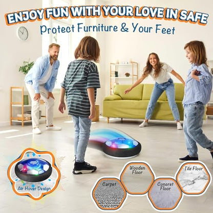Nazano 4-in-1 Hover Soccer Ball Set, Rechargable Air Floating Soccer Toy with LED Lights, Indoor & Outdoor Kids Sports Toys, Christmas Birthday Gifts for Boys Girls Aged 3 4 5 6 7 8-12 - size: 4-IN-1 HOCKEY SOCCER BALL SET