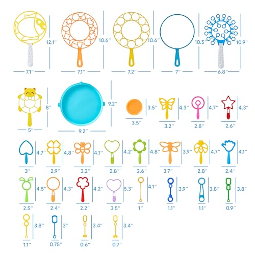 JOYIN Big Bubble Wands Set, 48 Pcs Giant Bubble Maker with Tray Bulk for Kids Adults Gifts, Summer Outside Toys, Easter Basket Stuffers, Birthday Party Favors - style: Various