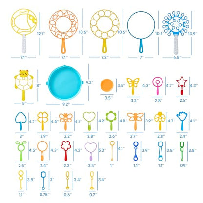 JOYIN Big Bubble Wands Set, 48 Pcs Giant Bubble Maker with Tray Bulk for Kids Adults Gifts, Summer Outside Toys, Easter Basket Stuffers, Birthday Party Favors - style: Various