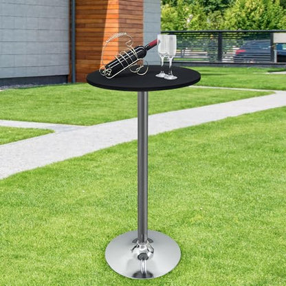 Small Round Fitted Table Cover Cocktail Table Topper Cap Elastic Tablecloth Stretch Spandex Tables Cloth for Bar Pub Party Black 24 Inch - color: Black, size: 24" (Round)