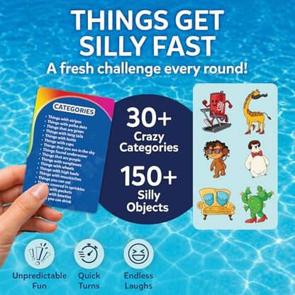 Skillmatics The Silly Disc – Pool Party Game for Kids, Teens & Adults, Funny Spot & Shout Game, Swimming Pool Toy, Outdoor Family Activity, Summer Game, Hilarious Gift for Ages 8, 9, 10 & Up