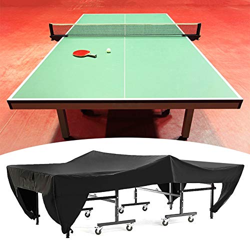 Haofy Table Tennis Table Cover Outdoor Table Cover Waterproof Dustproof UVproof,Includes Storage Bag,Black