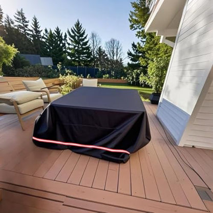 Turtle Life Patio Furniture Sets Cover, Heavy Duty Square Durable Waterproof Outdoor UV Resistant Anti-Fading Dining Table Chairs Furniture Cover, Black, 76"Lx76"W x 29"H - size: 76"Lx76"Wx29"H