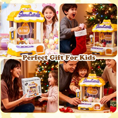 Toy Claw Machine for Kids, Kids Vending Machines with Adjustable Sound, Mini Arcade Claw Machine for Candy Grabber Prize Dispenser Home Party Christmas & Birthday Gifts for Children/Adults, Ages 3+