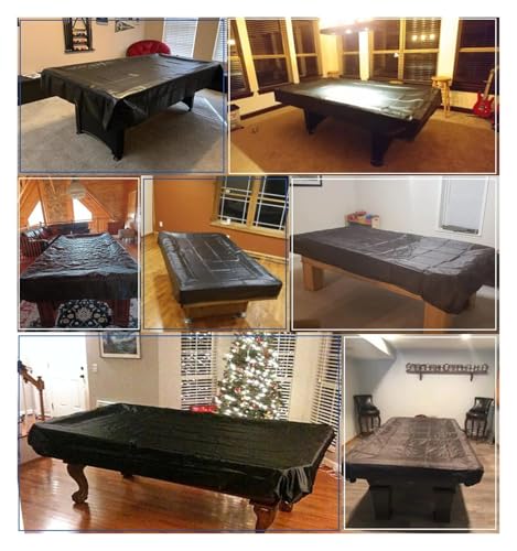 Billiard Table Cover - Dust Cover for 7FT, 8FT, and 9FT Pool Tables - Protects Against Dust and Damage