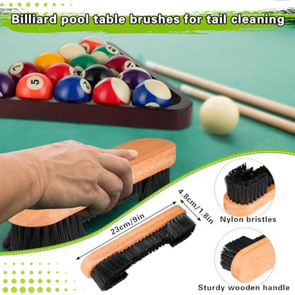 31 Pcs Pool Table Balls Billiard Accessory Kit with 16 Table Balls 1 Triangle Billiard Rack 1 Diamond Holder 12 Rack Cue Chalks 1 Brush for Friend Travel Office Desk Games Bartop - color: Claret