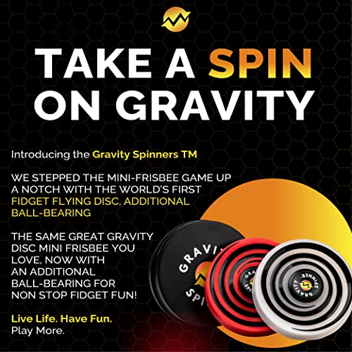 Gravity Disc Fidget Spinners – Red & Glow Fidget Spinner Set to Take Anywhere You Go – Pocket Fidget Gadget to Play Indoor & Outdoor Games for Boys & Adults (2-Pack) - color: Blue & Yellow