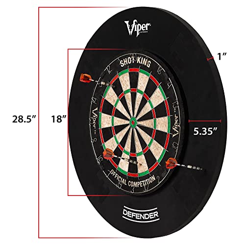 Viper Defender Backboard & Sisal/Bristle Steel Tip Dartboard Bundle - style: Backboard Surround Only (No Dartboard)