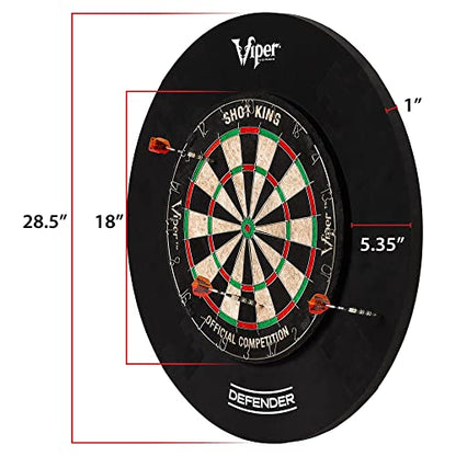 Viper Defender Backboard & Sisal/Bristle Steel Tip Dartboard Bundle - style: Backboard Surround Only (No Dartboard)