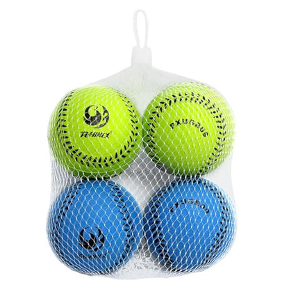 PHINIX Foam Baseball for Kids Practice- 4 Pack (Blue & Green)