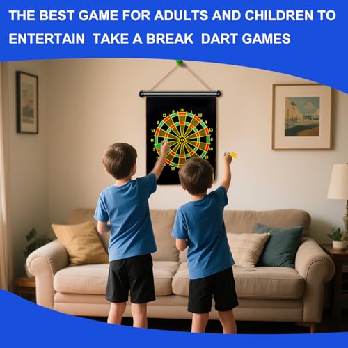 Magnetic Dart Board Outdoor Game Suitable for Children to Play Comes with 12 Darts Best Toys Gifts for Teenage Boys Girls Age 5 6 7 8 9 10 11 12 Years (12 in) - size: 15"