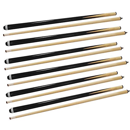 Pool Sticks Billiard Cues 2-Piece 58 Inch Pool Table Sticks 19 oz 13mm Glue-on Tips Hardwood Wooden Pool Cues Stick Set of 2/4 / 6 - style: Pack of 8
