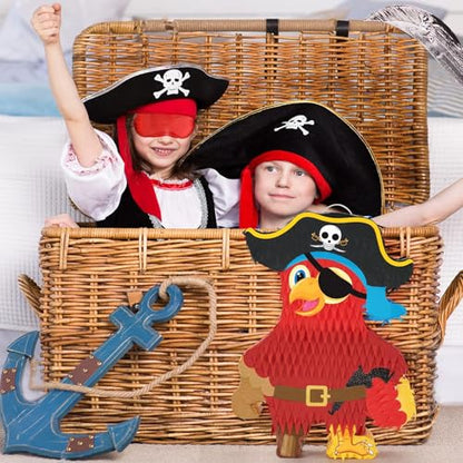 Wernnsai Pirate Piñata - Pirate Parrot Piñata with Blindfold and Bat for Boys' Birthday Party Adventure Theme Decorations - style: Pirate