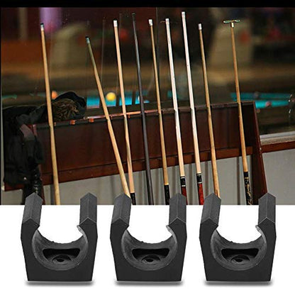 Billiard Cue Clip for Exhibition, Billiards Cue Clip Holders, 6Pcs Plastic Billiards Pool Single Holder Mini Rod Organizer Carrier Accessory