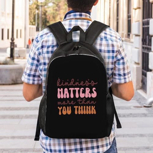 Kindness Matters More Than You Think Backpacks For Men Women Book Bag Travel Hiking Camping Work Lightweight - color: Ye21