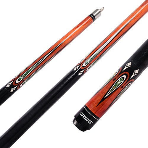 CUESOUL 19oz Pool Cue Sticks with Hard Pool Cue Case - color: E202-E203
