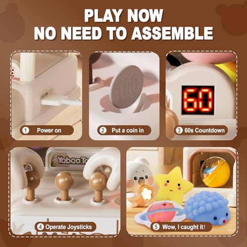 ORANGE OCEAN Large Claw Machine for Kids Girls Boys, Toy Claws Machine with Sound & Light, Vending Machine for 4 5 6 7 8 Years Old Girls, Idea Birthday Gifts for Kids Ages 3-5 4-6 4-8 - style: Bears