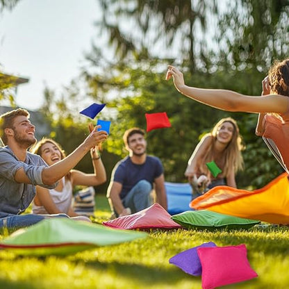 45 PCS Small Colorful Nylon Bean Bags Bulk Bean Bag Hand Toss for Sports Outdoor
