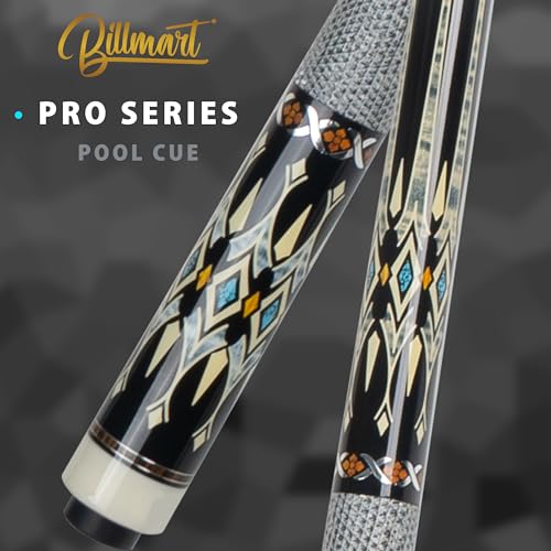 Billmart Pool Cue Stick, Low Deflection Shaft Billiard Cue Sticks with Hard Case, 13mm Pool Table Sticks Queue, 19-21 oz Professional Pool Stick - color: BM-PRO02, size: 20 ounce