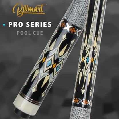 Billmart Pool Cue Stick, Low Deflection Shaft Billiard Cue Sticks with Hard Case, 13mm Pool Table Sticks Queue, 19-21 oz Professional Pool Stick - color: BM-PRO02, size: 19 ounce