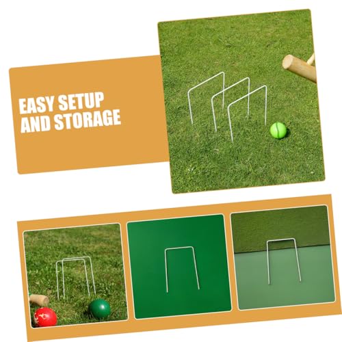 Outanaya 10Pcs Croquet Replacement Hoops Heavy Duty Wickets for Backyard Lawn Games for Family Gatherings and Outdoor Events Sturdy Construction and Easy Setup