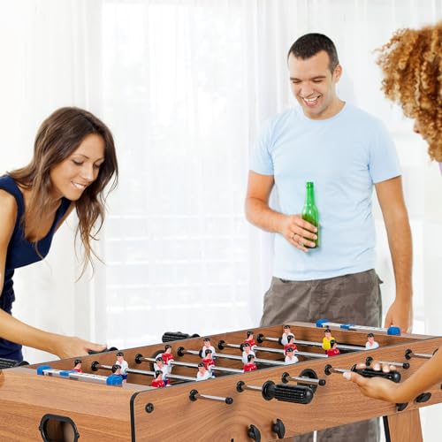 Giantex Folding Foosball Table, Space Saving Arcade Table Soccer with Durable Handle, 2 Balls, Scoreboard for Adult & Child, Soccer Table Game for Party, Group Building Activities, Bar, Game Room