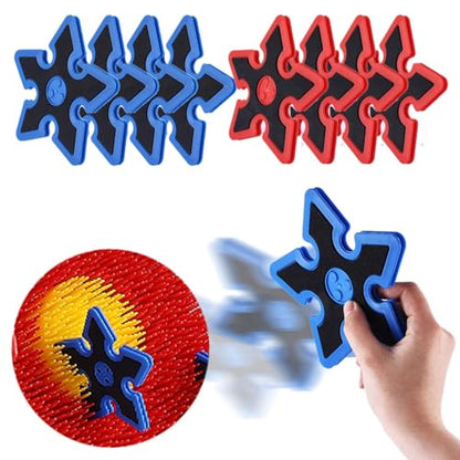 Throwing Axe for Bristle Throwing Targe,8pcs Plastic Axes, 8pcs Throwing Stars - style: 8 Ninja Stars