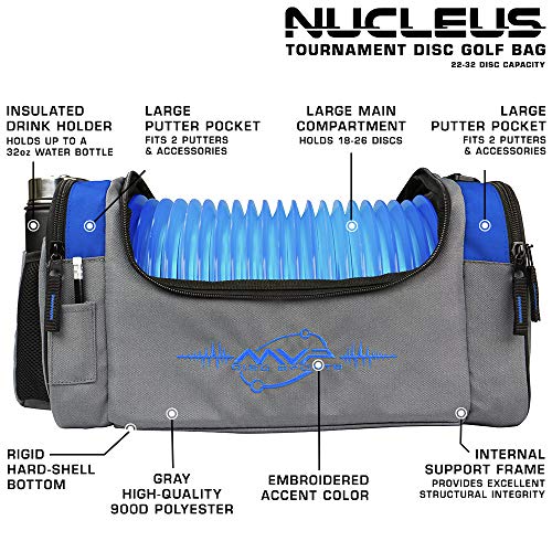 MVP Disc Sports Nucleus Tournament Disc Golf Bag (Choose Your Favorite Color) - color: Royal