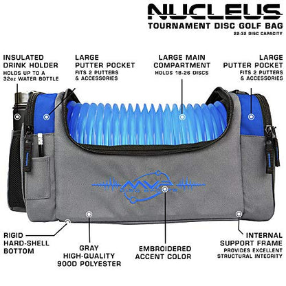 MVP Disc Sports Nucleus Tournament Disc Golf Bag (Choose Your Favorite Color) - color: Royal