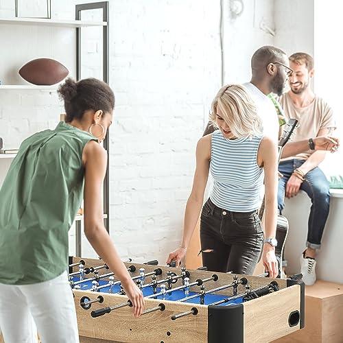 IDEALHOUSE 54 Inch Full Size Foosball Table, Soccer Table Game for Kids and Adults, Arcade Table Soccer for Home, Indoor Game Room Sport, Easy Assembly.